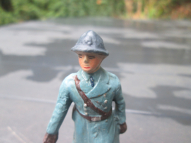 DURSO Belgium officer in trench coat blue. Belgische officier in blauw uniform, goede staat met lange jas.