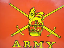 Enamel sign British Army Information Centre. Emaille bord voor het militair aanmeldings kantoor.