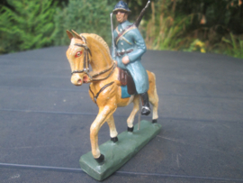 DURSO Belgium officer, Belgische officier in blauw uniform Rijkswachter te paard goede staat OP