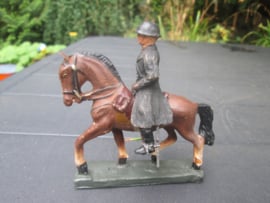 DURSO Belgium police on horse with helmet. Belgische politie Rijkswacht te paard met helm.