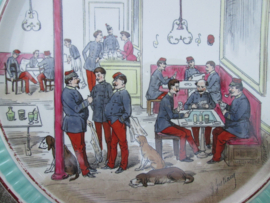 Frans wandbord karikatuur