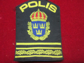 Sleeve badge high ranking Zweedse politie POLIS