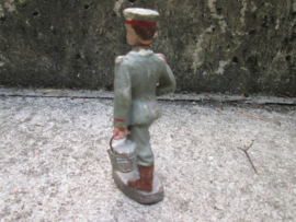 ELASTOLIN Big size German WW1 soldier wounded. Gewonde Duitse soldaat WO1 groot model oud speelgoed, goede staat.