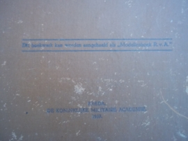 Boek KMA, met administratie brief modellen voor 1940, KMA modellenboek 1937