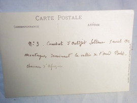 Postkaart foto regiment chasseur de Afrique.Koloniale soldaat met tropenhelm.