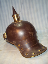 M1889 German Cuirassier helmet, Duitse kurassiershelm en mooi gemarkeerd, reservist. 8e Kurassier regiment.