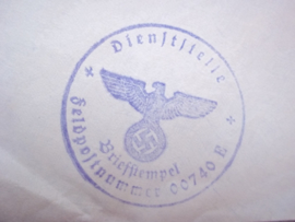 German SS- Feldpost cover. Duitse enveloppe met SS-Feldpost