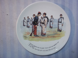 Frans karikatuur bordje met militaire afbeelding uit WO1