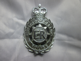 British cap badge Ministry of Defence Police. Engels politie pet embleem.