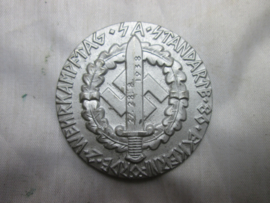 Very rare German tinnie rally badge Duitse Tinnie, SA standarte.86. Eckernförde 2. Wehrkampftag, 27/28-8 - 1938. SA tinnie bijzonder stuk.