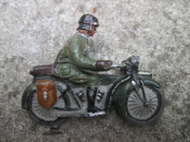 UNMARKED german NSKK motor dispatcher with leather helmet. NSKK motor rijder.
