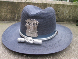 American police cap EXCELSIOR. Amerikaanse trooper hoed van de politie van Excelsior, compleet met zilveren koord. bijzonder stuk. merk STRATTON.