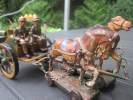 Tippco Belgium combination . Blikken kar met machine geweer drager paarden en Belgische soldaten leuke combinatie.
