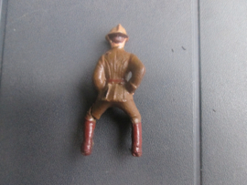 LINEOL Belgium soldier on horse smaler size. Belgische soldaat op paard kleiner model.