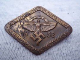 German tinnie, rally badge, Duitse tinnie, N.S.F.K. National Socialistisches Flieger Korps. 19e Rhön- segelflug wettbewerb- 1938.