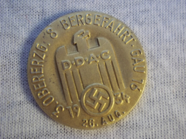 Duitse penning, NSKK-DDAC Für sportliche leistung. 3.Oberzug 8 Bergfahrt Gau 16 - 26 Aug. 1934.