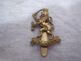 Dutch cap badge WW2 Prinses Irene Brigade Nederlands petembleem J.Gaunt LONDON. koper