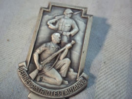 Swiss medal, Zwitserse medaille, naoorlogs Jeune Patriotes Lausanne. leuke afbeelding