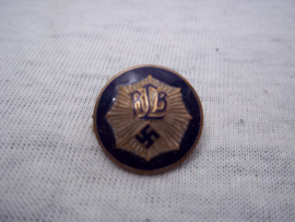 German membership badge civil defence. Speldje lidmaatschap RLB Reichs Luftschutz 1e model zilver.