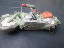 ELASTOLIN German motorcycle, nice condition. Duitse wehrmacht motorrijder in goede staat TOP stuk.