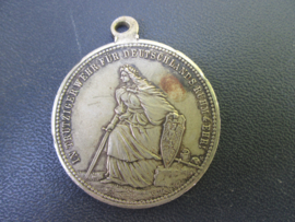 German remembrance colonial medal Duitse koloniale medaille Zur erinnerung an der Kriegsjahre in Deutsch-Sud-West-Afrika. de zilveren uitvoering TOP zeldzaam stuk.