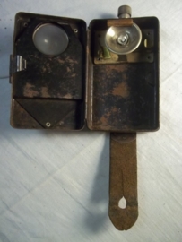 German flashlight, TRIOLA, Duitse zaklamp met bol glas, Wehrmacht gebruikt.