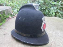 British Bobbyhelmet Great Manchester Police. Engelse Bobby helm grote maat goede staat.