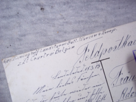 6 postkaarten van dezelfde persoon. 1914-1915-1916- gelegerd in Belgie, met ee nzeer bijzondere uit 1915 vanuit Zwitserland. leuke set.