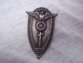 German tinnie, rally badge, Duitse tinnie NSDAP Albert leo Schlageter 1923-1933 - Ortsgruppe Friedrichsfelde.