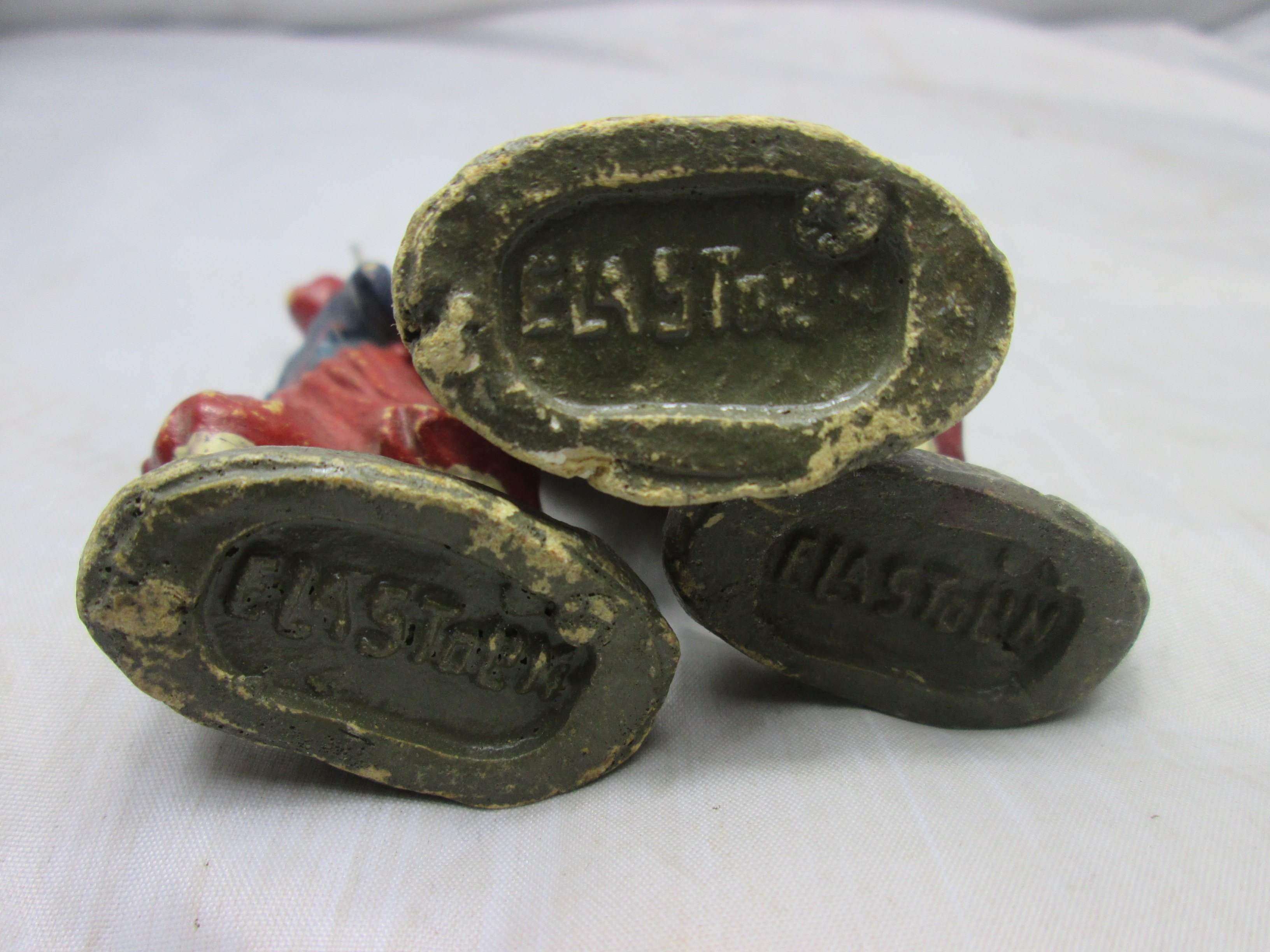 ELASTOLIN 3 soldiers Zouaaf. 10 cm old type soldiers. Elastolin 10 cm soldaten Zouaven bijzondere set, oud model 1930