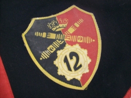 Dutch car pennant Artillery Regiment. Nederlands voertuigvaandeltje 12e Mechanische Artillerie regiment