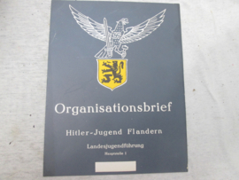 Hitler- Jugend plakat HJ Belgium Organisationsbrief Hitler- Jugend Flandern  Landesjugendführung.