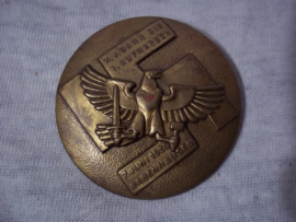 German tinnie, rally badge, Duitse tinnie H.J. Bann 312- 1. Aufmarsch 7 juni  1936 - Babenhausen. Hitler- Jugend tinnie groot model.