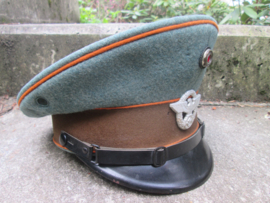 German police cap. Duitse politie pet Gendarmerie Ludwig Vogel Karlsruhe gestempeld PO 1941 gebruikte staat.