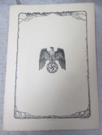 German telegram. Duitse telegram van de Reichspost, met leuke afbeelding.