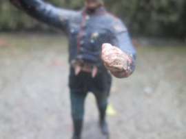 ELASTOLIN 10 cm. Austrian soldier missing drum. Oostenrijkse soldaat mist trommel antiek speelgoed.