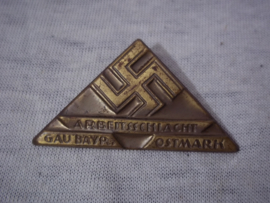 German tinnie, rally badge, Duitse tinnie ArbeitsschlachtGau bayern Ostmark.