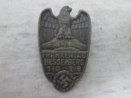 German tinnie, rally badge, Duitse tinnie Frankentag Hesselberg 1938. used condition.