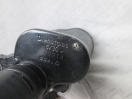 German binocular DIENSTGLAS -- 6x 30. code  DDX Duitse verrekijker die ook geschikt was voor de koude gebieden zie driehoek symbool.