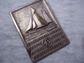 German tinnie, rally badge, Duitse tinnie Wettkämpfe der Marine SA, Gruppe Sudwest am 18/19 juni 1938 Friedrichshafen, met maker.