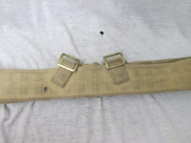 British P-37 webbing belt. Engelse koppel mooi gemarkeerd.