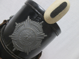 German Garde shako. Duitse Garde Shako feldgrau, model 1915 zeer nette staat zeldzaam hoofddeksel.