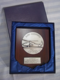 Plaquette in doos van de AGUSTA Helicopter. 1994