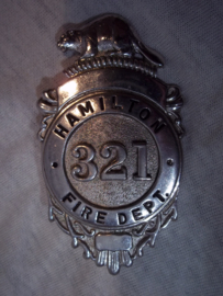 Badge Hamilton Fire Department Canada. Brandweer brevet Canada Hamilton brandweer.