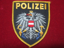 Police sleeve badge Austria Oostenrijkse politie embleem. POLIZEI