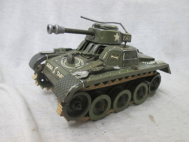 Tin toy tank. GAMA- Tank Made in Western- Germany jaren 50 werkend opdraaimechaniek.