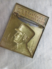 German tinnie, rally badge, Duitse tinnie SA related, early badge Reichstagwahl  6 november 1932 Braunschweig with maker  R. Wächter und Sohne  Mittweida SA.