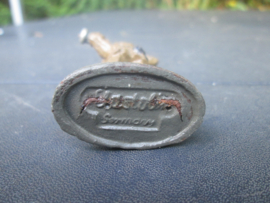 ELASTOLIN Belgium soldier with rangefinder, Belgische soldaat met afstandsmeter. goede  staat.
