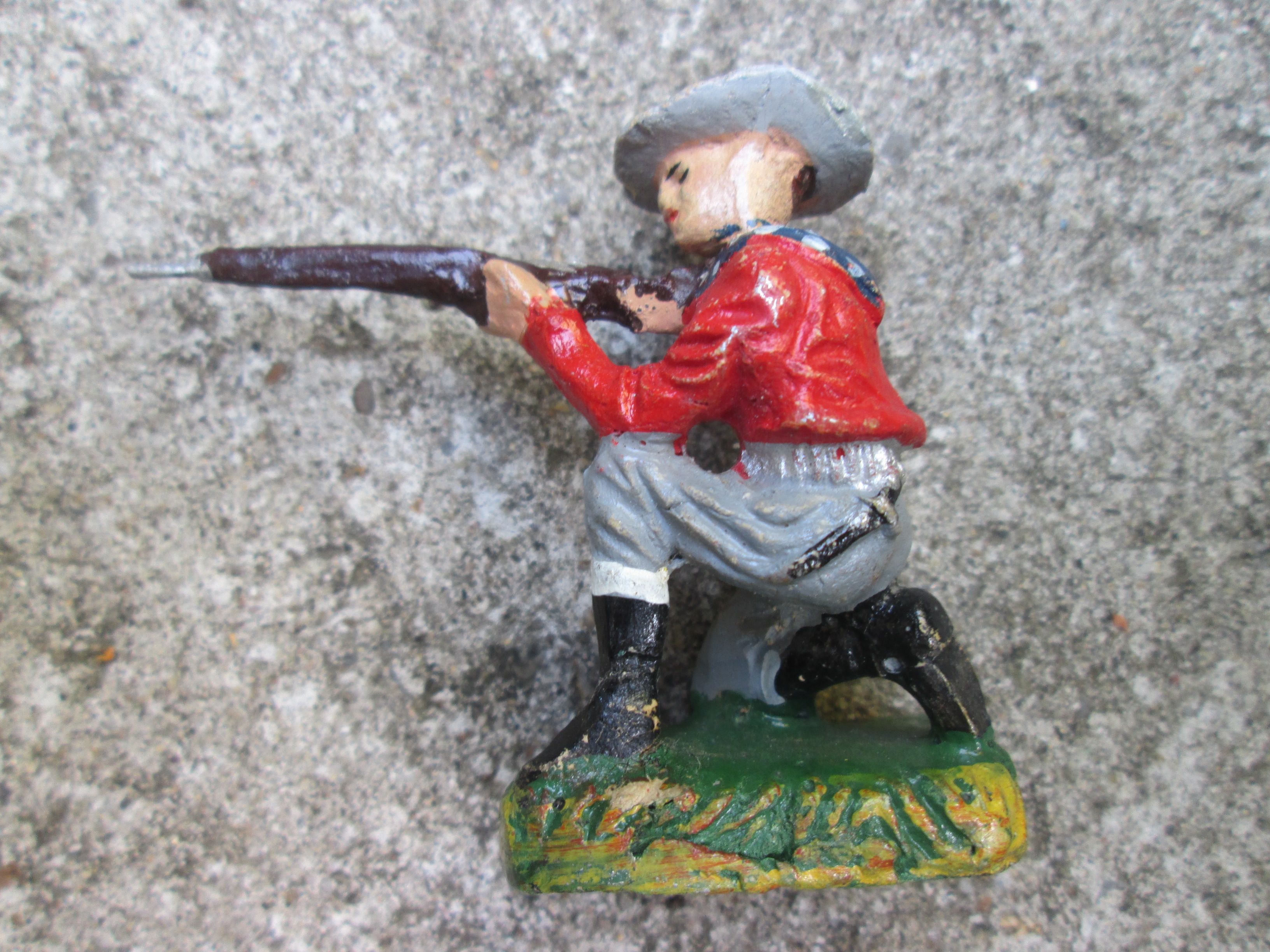 DURSO cowboy with rifle, cowboy knielend met geweer