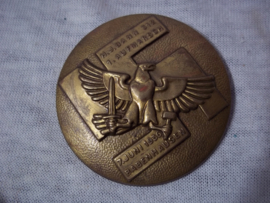 German tinnie, rally badge, Duitse tinnie H.J. Bann 312- 1. Aufmarsch 7 juni  1936 - Babenhausen. Hitler- Jugend tinnie groot model.
